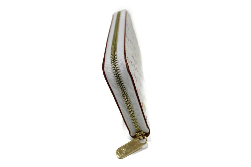 Louis Vuitton White Blanc Multicolor Wallet Zippy White